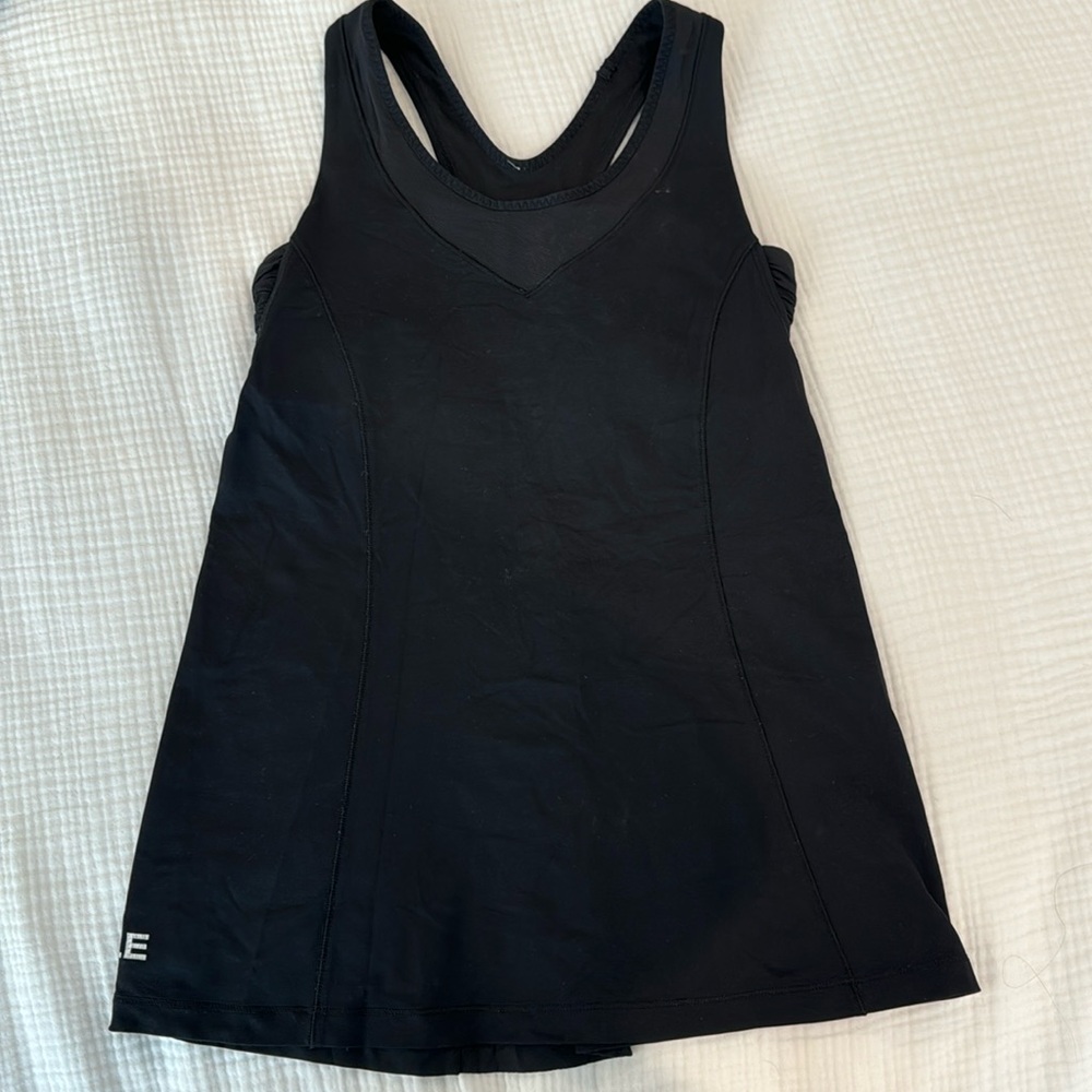 Lululemon x Soul Cycle Black workout tank top with built in sports bra size 6